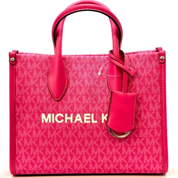 Michael Kors Handbags - Michael Kors Mirella Small Signature Logo Crossbody Bag Dragonfruit